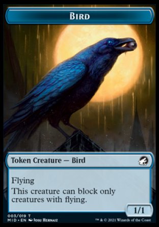 Bird Token [Innistrad: Midnight Hunt Tokens] | Sanctuary Gaming