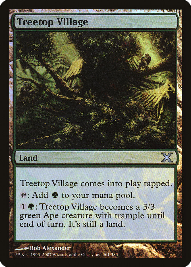 Treetop Village (Premium Foil) [Tenth Edition] | Sanctuary Gaming