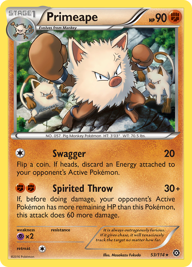 Primeape (53/114) [XY: Steam Siege] | Sanctuary Gaming