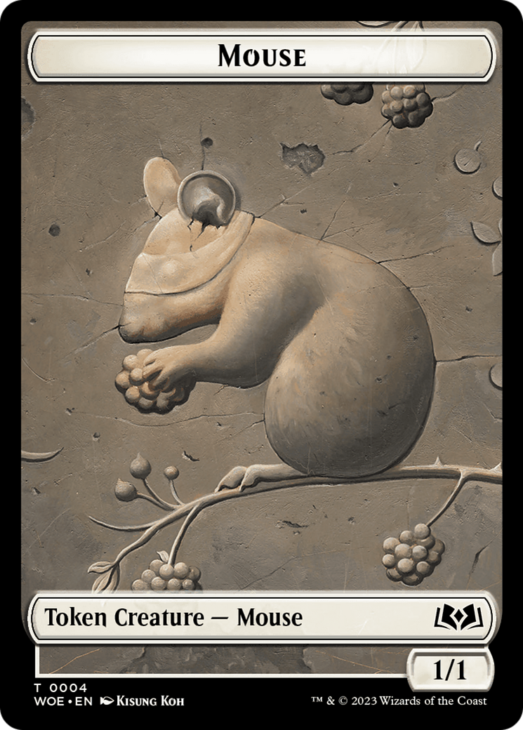 Mouse // Food (0013) Double-Sided Token [Wilds of Eldraine Tokens] | Sanctuary Gaming