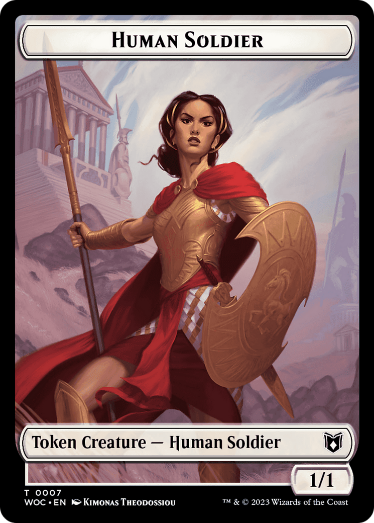Pirate // Human Soldier Double-Sided Token [Wilds of Eldraine Commander Tokens] | Sanctuary Gaming