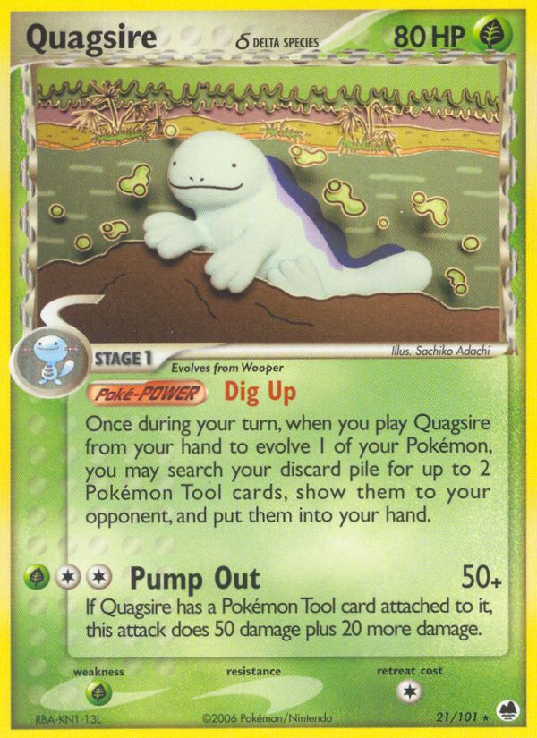 Quagsire (21/101) (Delta Species) [EX: Dragon Frontiers] | Sanctuary Gaming