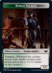 Insect // Human Soldier Double-sided Token [Innistrad: Crimson Vow Tokens] | Sanctuary Gaming