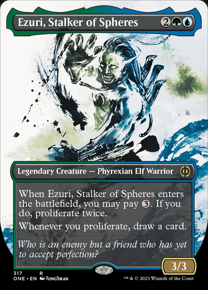 Ezuri, Stalker of Spheres (Borderless Ichor) [Phyrexia: All Will Be One] | Sanctuary Gaming