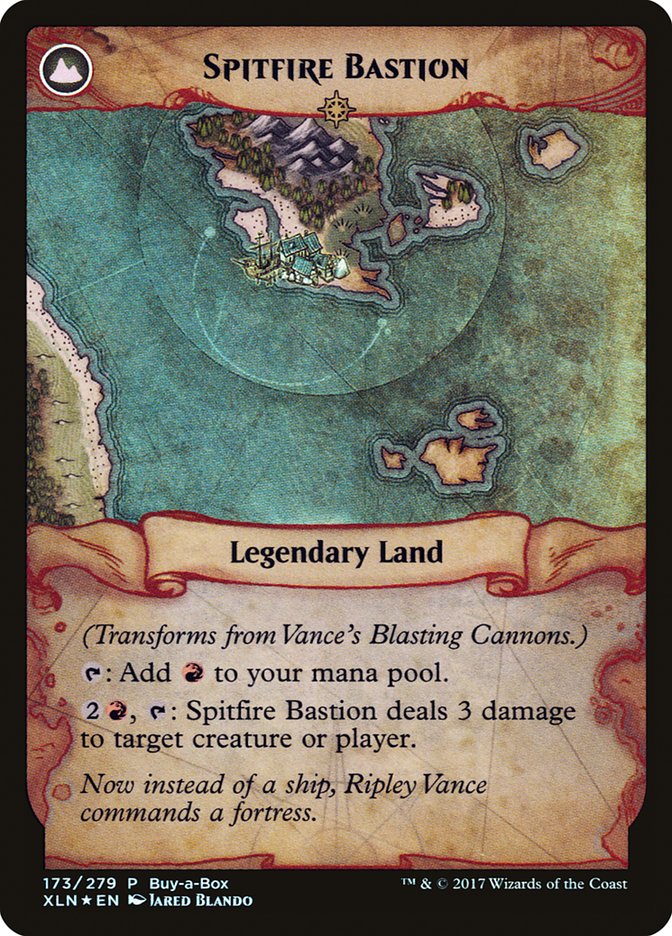 Vance's Blasting Cannons // Spitfire Bastion (Buy-A-Box) [Ixalan Treasure Chest] | Sanctuary Gaming