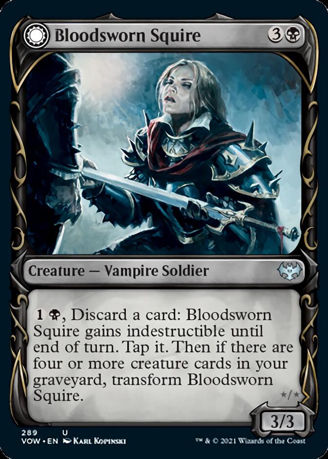 Bloodsworn Squire // Bloodsworn Knight (Showcase Fang Frame) [Innistrad: Crimson Vow] | Sanctuary Gaming