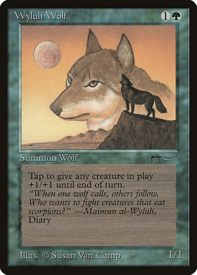 Wyluli Wolf (Light Mana Cost) [Arabian Nights] | Sanctuary Gaming