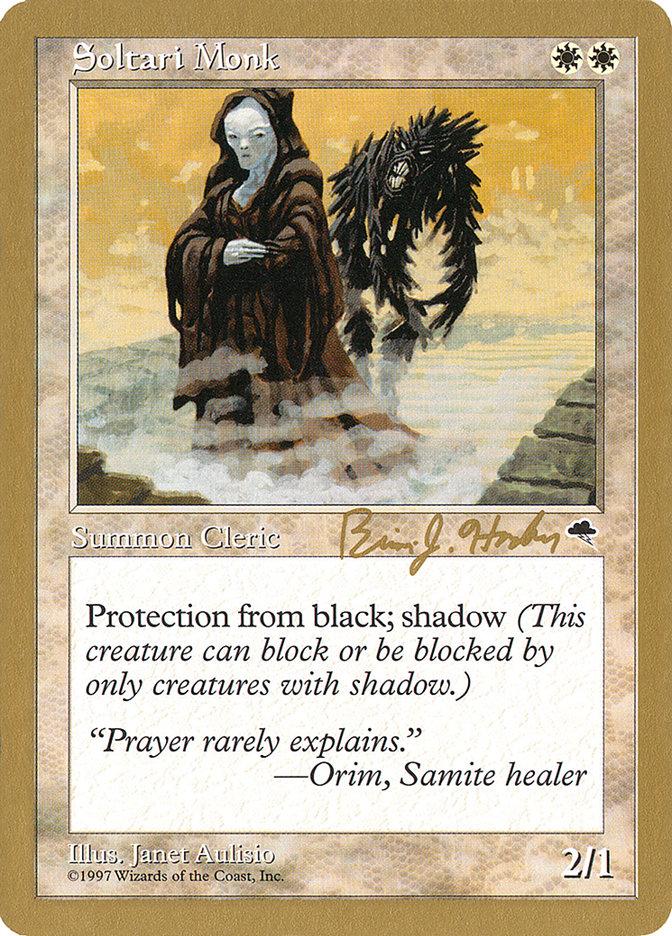 Soltari Monk (Brian Hacker) [World Championship Decks 1998] | Sanctuary Gaming