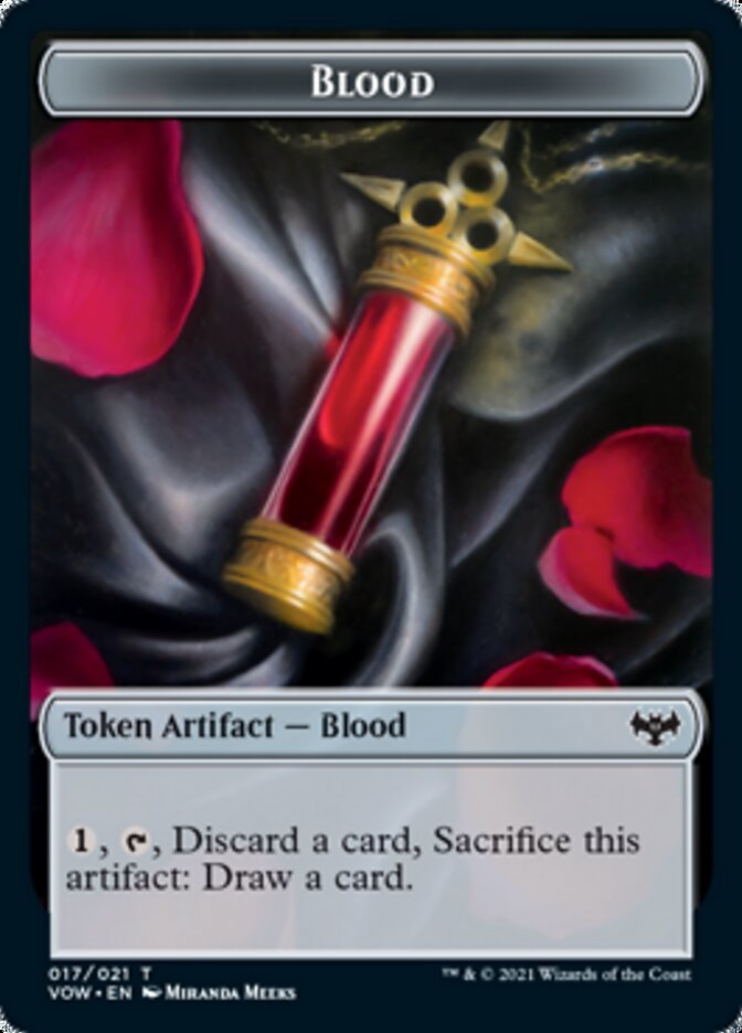 Blood // Vampire (016) Double-sided Token [Innistrad: Crimson Vow Tokens] | Sanctuary Gaming