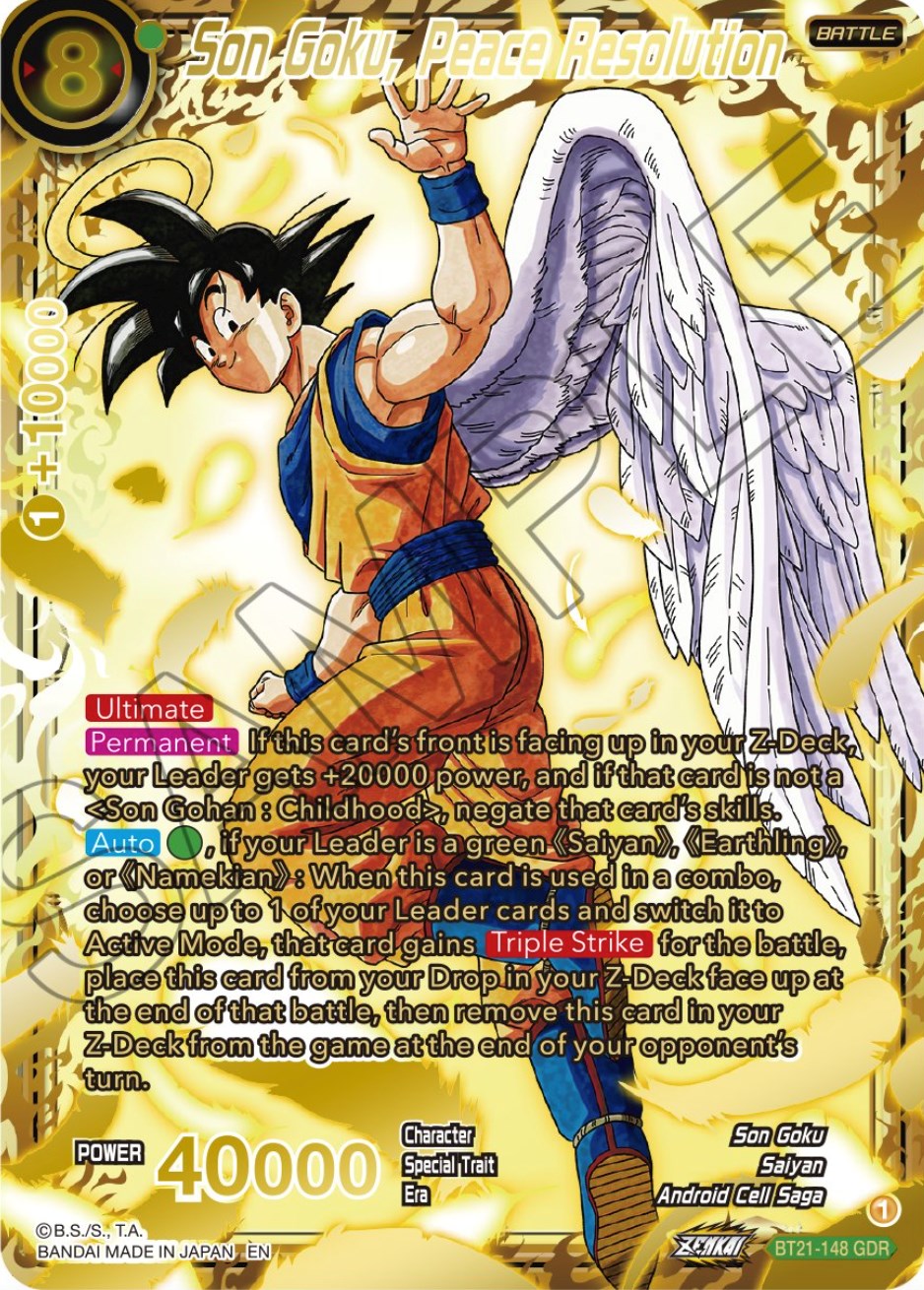 Son Goku, Peace Resolution (God Rare) (BT21-148) [Wild Resurgence] | Sanctuary Gaming