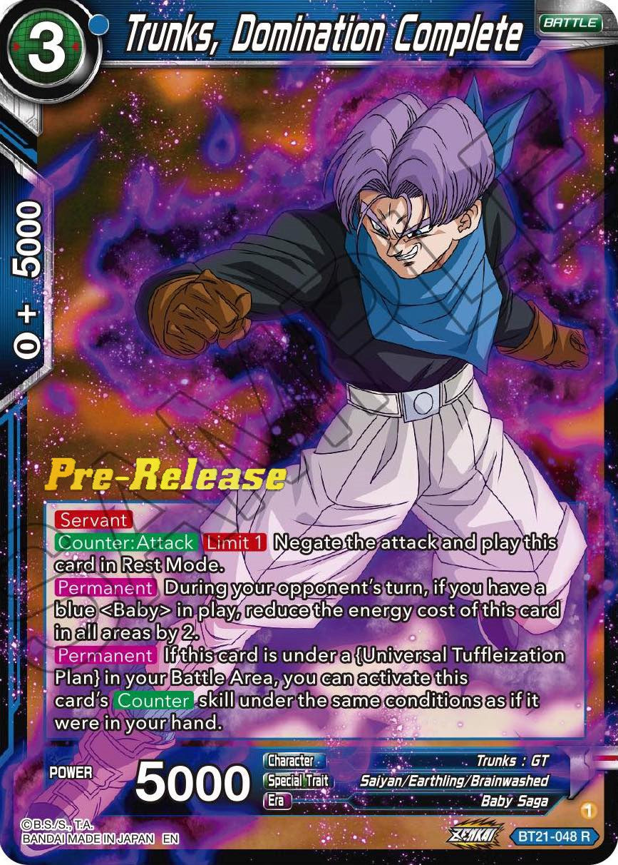 Trunks, Domination Complete (BT21-048) [Wild Resurgence Pre-Release Cards] | Sanctuary Gaming