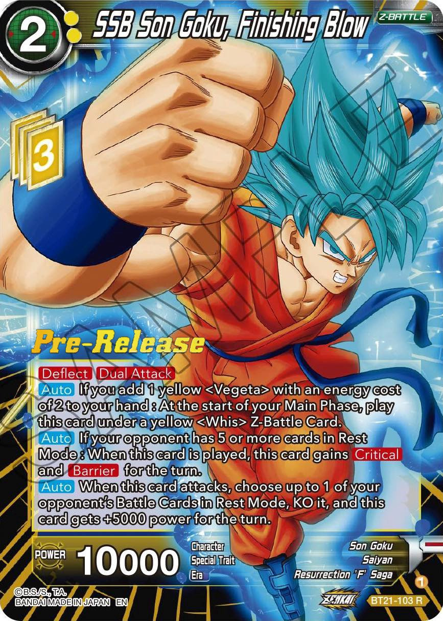 SSB Son Goku, Finishing Blow (BT21-103) [Wild Resurgence Pre-Release Cards] | Sanctuary Gaming