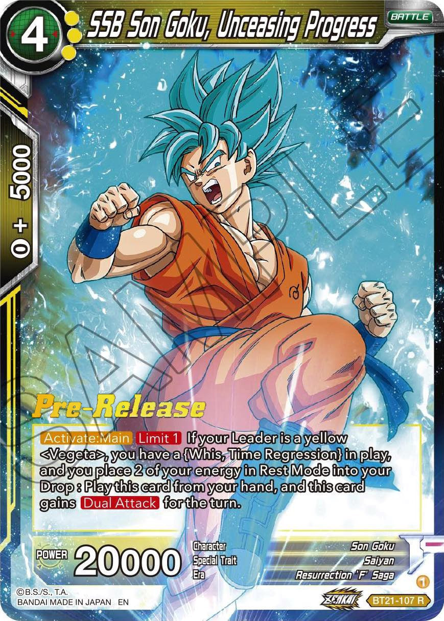 SSB Son Goku, Unceasing Progress (BT21-107) [Wild Resurgence Pre-Release Cards] | Sanctuary Gaming