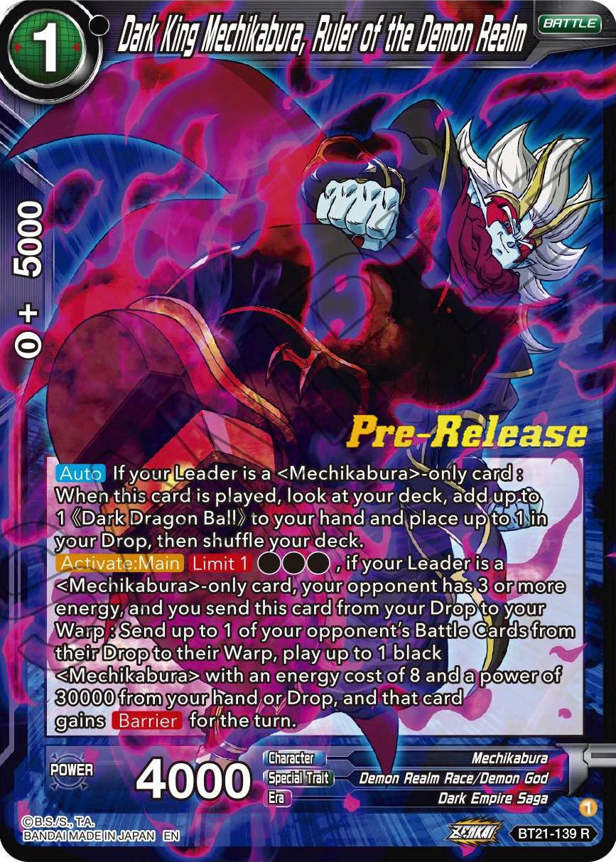Dark King Mechikabura, Ruler of the Demon Realm (BT21-139) [Wild Resurgence Pre-Release Cards] | Sanctuary Gaming