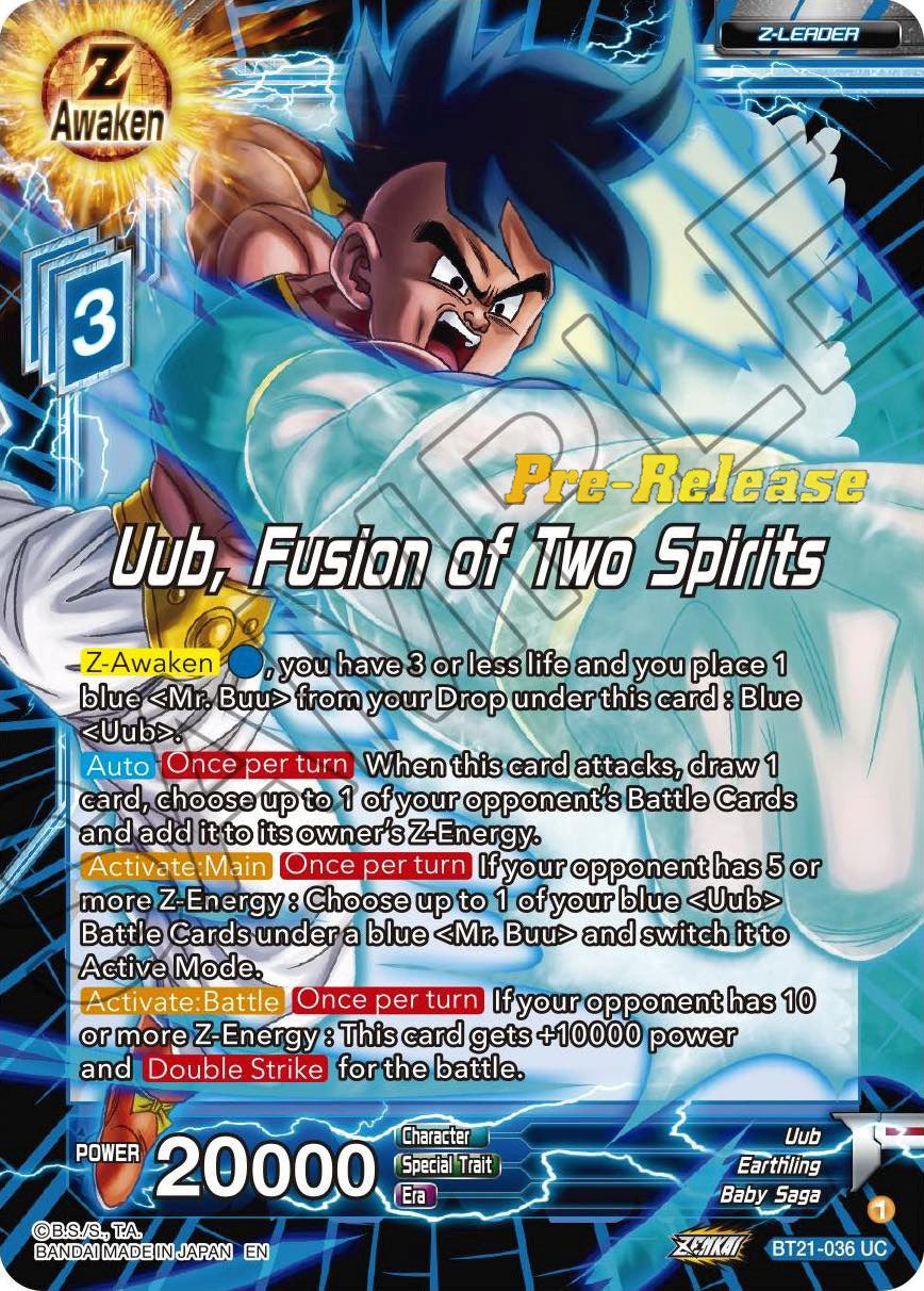 Uub, Fusion of Two Spirits (BT21-036) [Wild Resurgence Pre-Release Cards] | Sanctuary Gaming