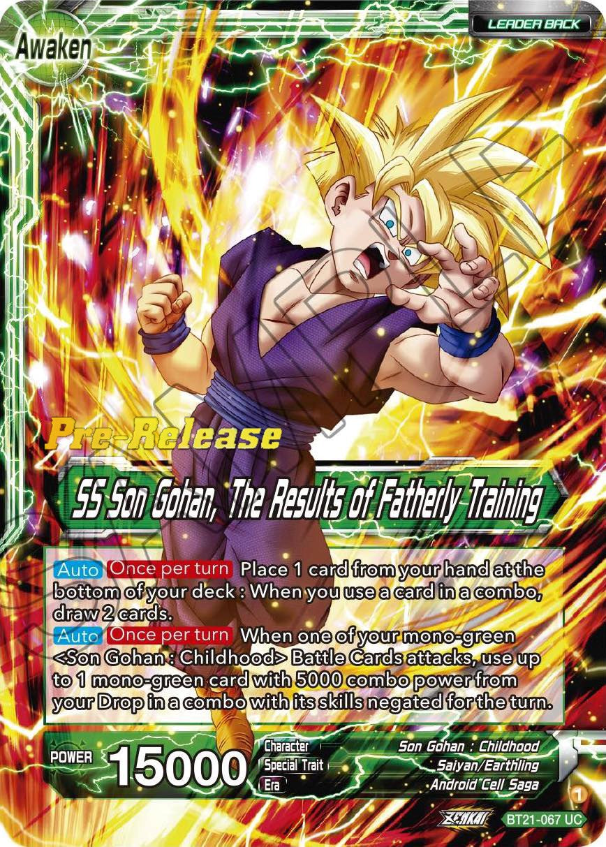 Son Gohan // SS Son Gohan, The Results of Fatherly Training (BT21-067) [Wild Resurgence Pre-Release Cards] | Sanctuary Gaming