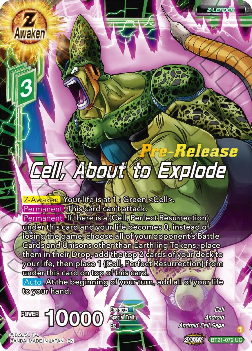 Cell, About to Explode (BT21-072) [Wild Resurgence Pre-Release Cards] | Sanctuary Gaming