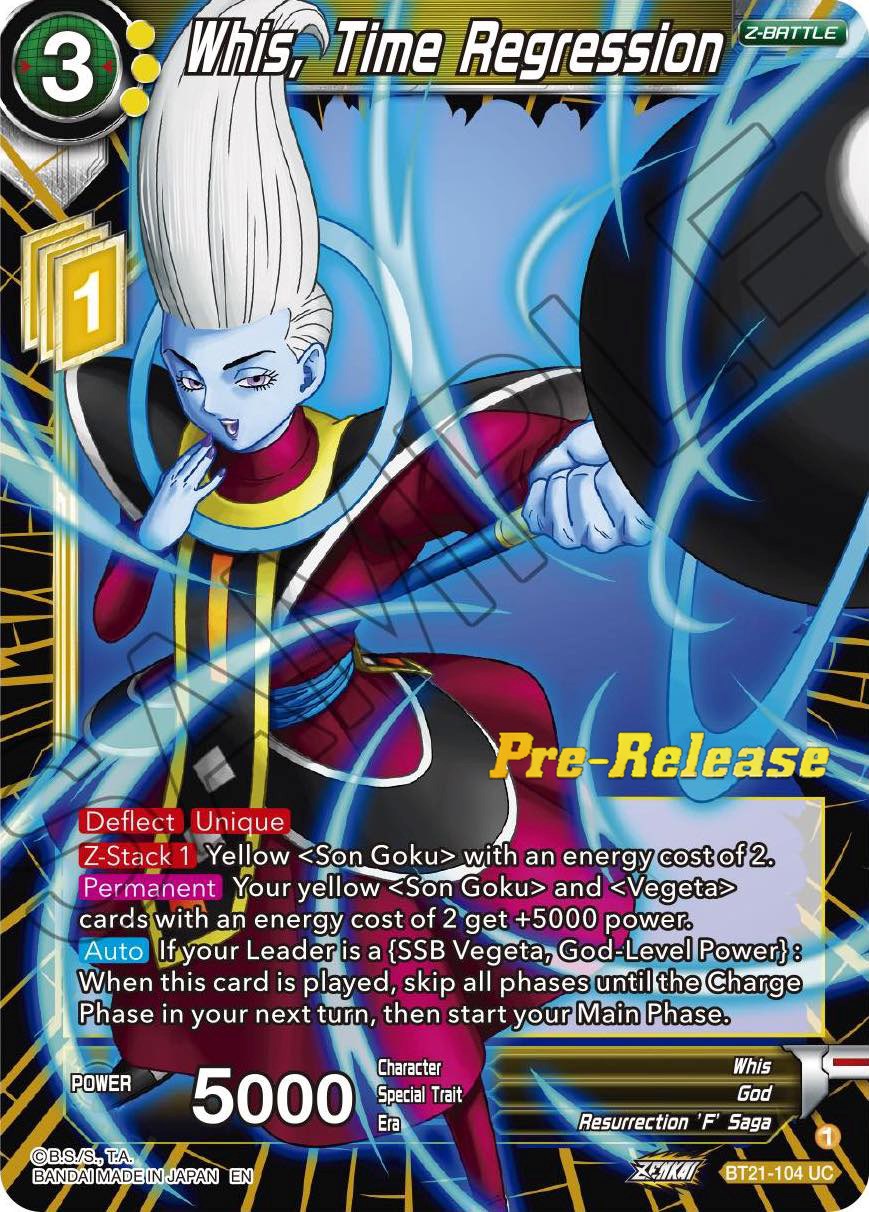 Whis, Time Regression (BT21-104) [Wild Resurgence Pre-Release Cards] | Sanctuary Gaming