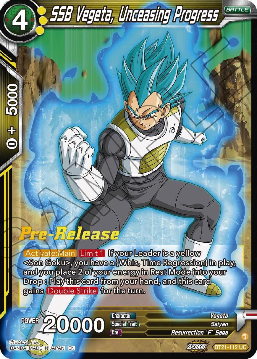 SSB Vegeta, Unceasing Progress (BT21-112) [Wild Resurgence Pre-Release Cards] | Sanctuary Gaming