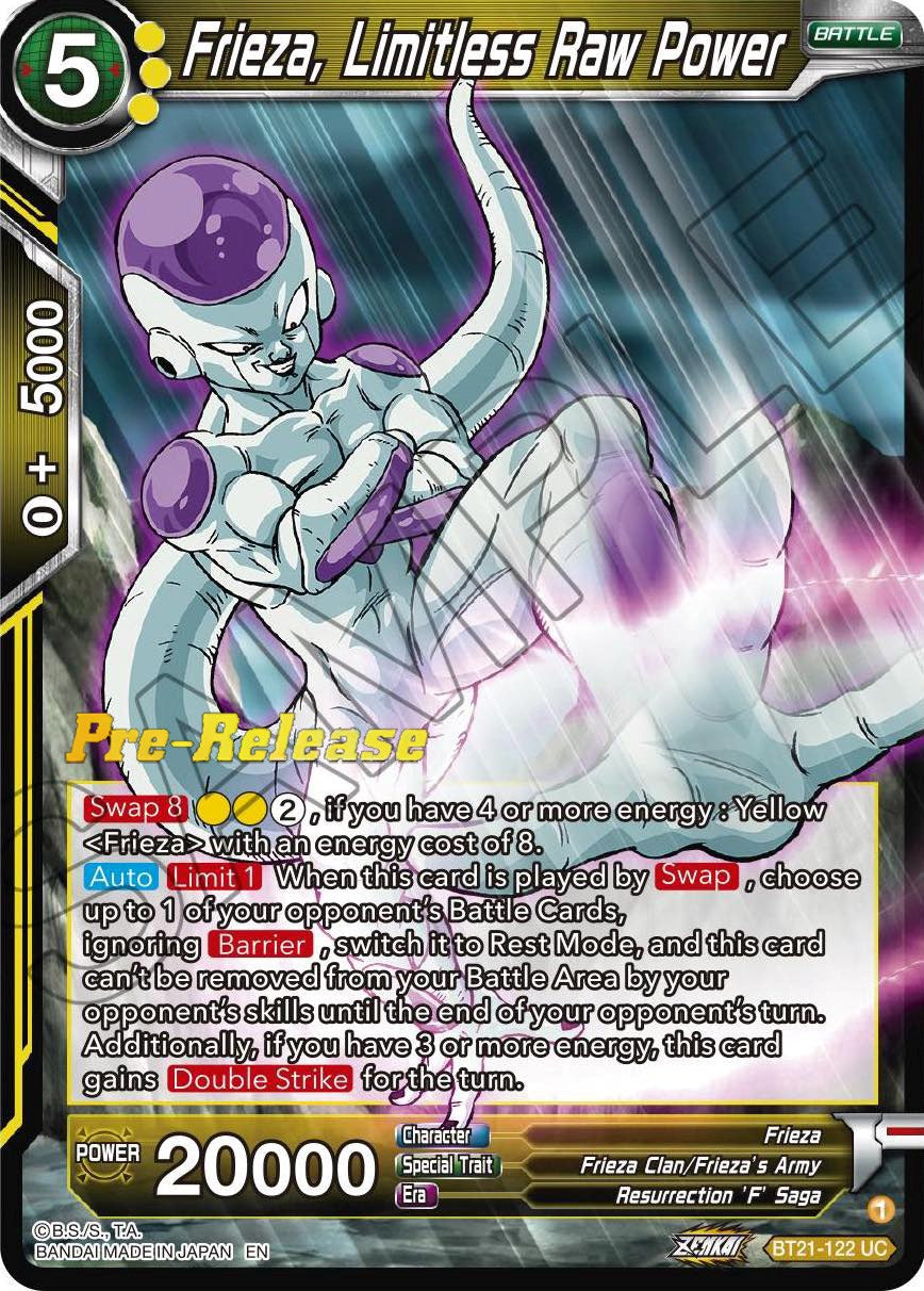 Frieza, Limitless Raw Power (BT21-122) [Wild Resurgence Pre-Release Cards] | Sanctuary Gaming