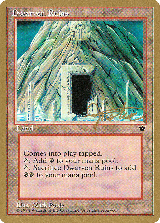 Dwarven Ruins (Mark Justice) [Pro Tour Collector Set] | Sanctuary Gaming