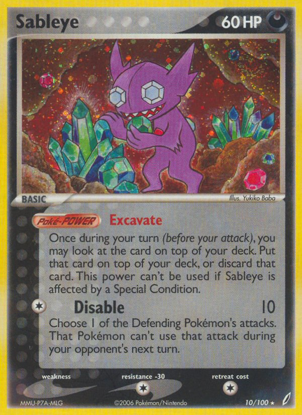 Sableye (10/100) [EX: Crystal Guardians] | Sanctuary Gaming