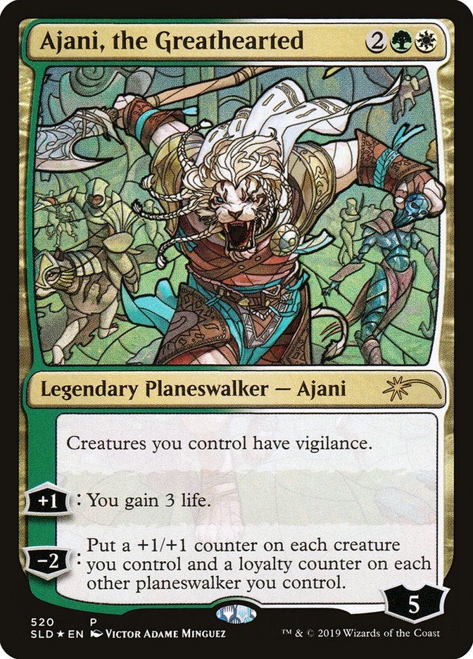 Ajani, the Greathearted (Stained Glass) [Secret Lair Drop Promos] | Sanctuary Gaming