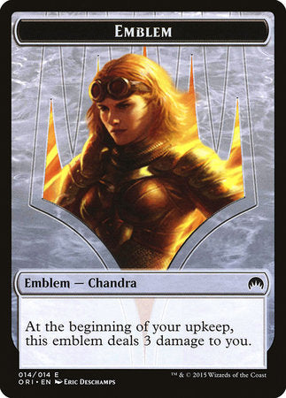 Emblem - Chandra, Roaring Flame [Magic Origins Tokens] | Sanctuary Gaming