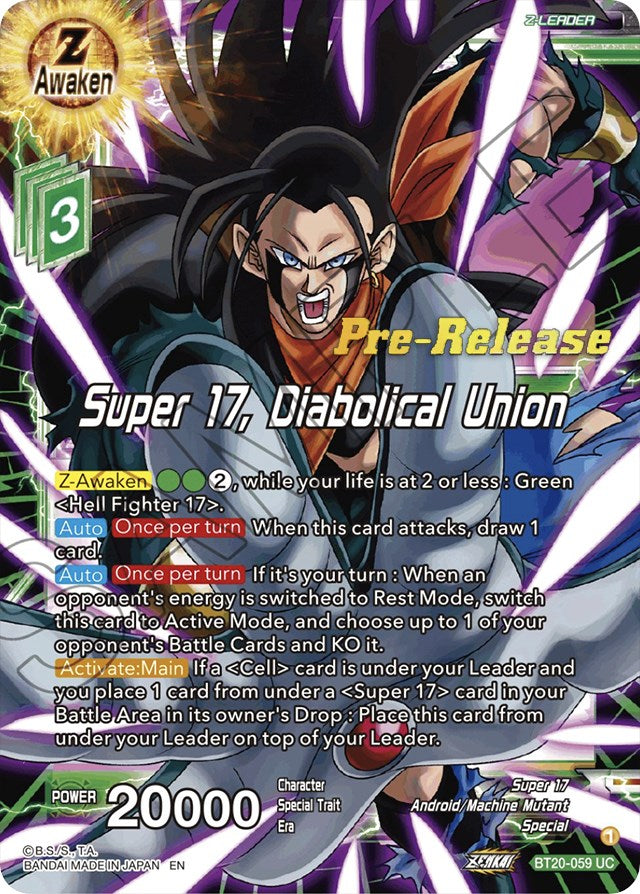 Super 17, Diabolical Union (BT20-059) [Power Absorbed Prerelease Promos] | Sanctuary Gaming