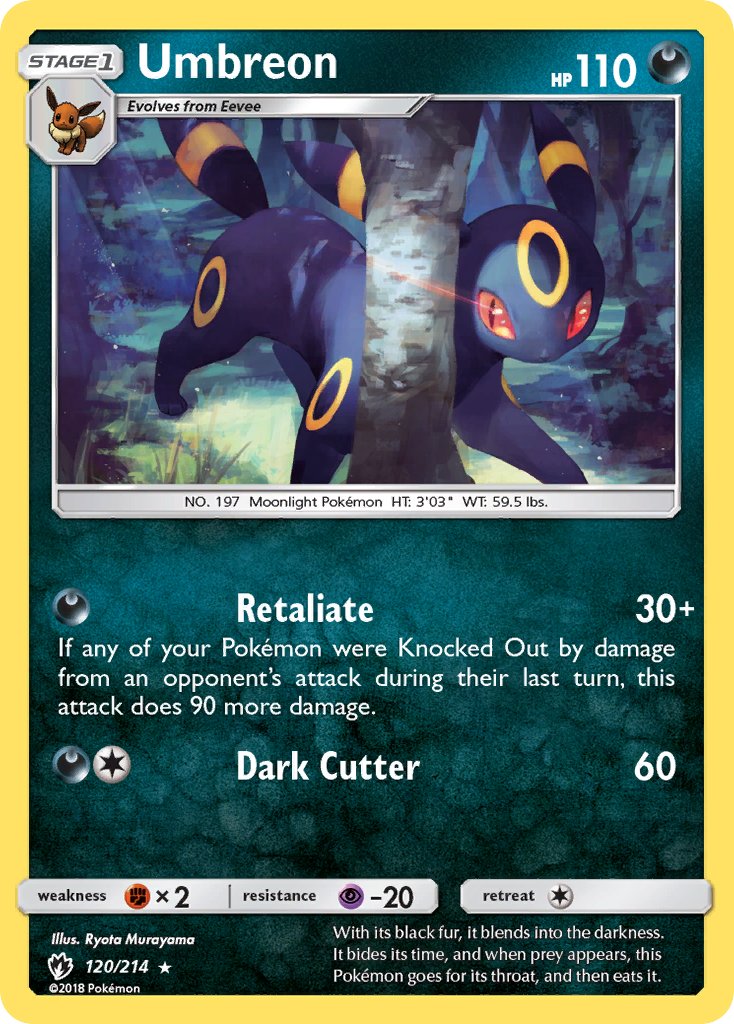 Umbreon (120/214) (Cosmos Holo) (Blister Exclusive) [Sun & Moon: Lost Thunder] | Sanctuary Gaming