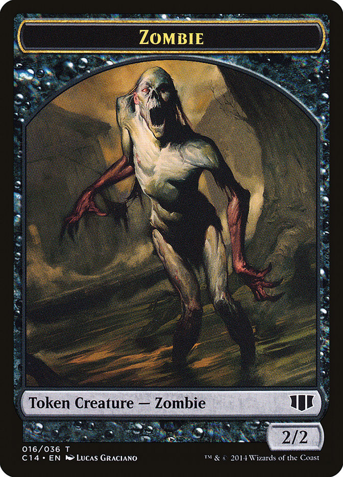 Demon (012/036) // Zombie (016/036) Double-sided Token [Commander 2014 Tokens] | Sanctuary Gaming