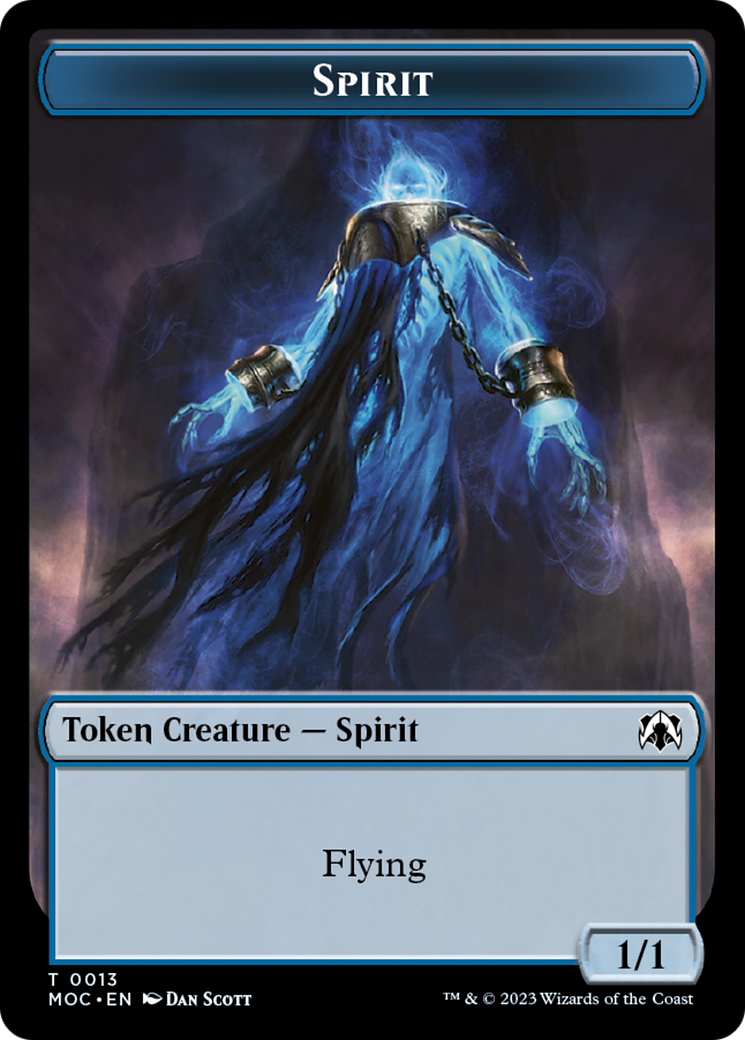 Spirit (9) // Spirit (13) Double-Sided Token [March of the Machine Commander Tokens] | Sanctuary Gaming