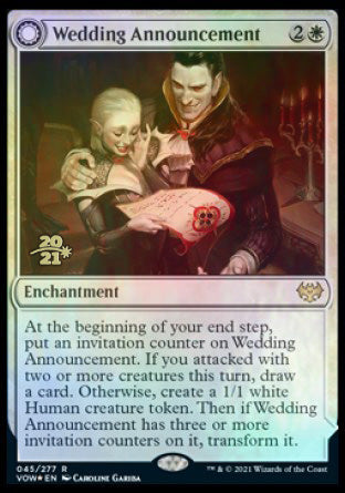 Wedding Announcement // Wedding Festivity [Innistrad: Crimson Vow Prerelease Promos] | Sanctuary Gaming