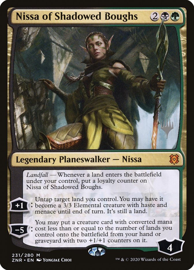 Nissa of Shadowed Boughs (Promo Pack) [Zendikar Rising Promos] | Sanctuary Gaming