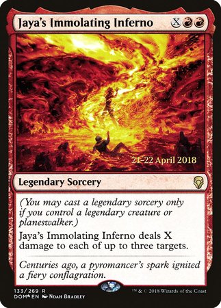 Jaya's Immolating Inferno [Dominaria Promos] | Sanctuary Gaming
