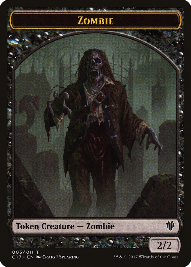 Vampire // Zombie Double-sided Token [Commander 2017 Tokens] | Sanctuary Gaming