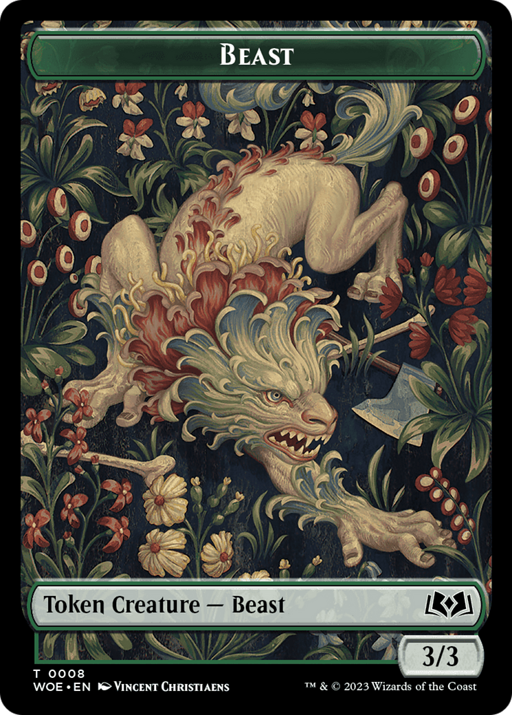 Beast // Food (0010) Double-Sided Token [Wilds of Eldraine Tokens] | Sanctuary Gaming