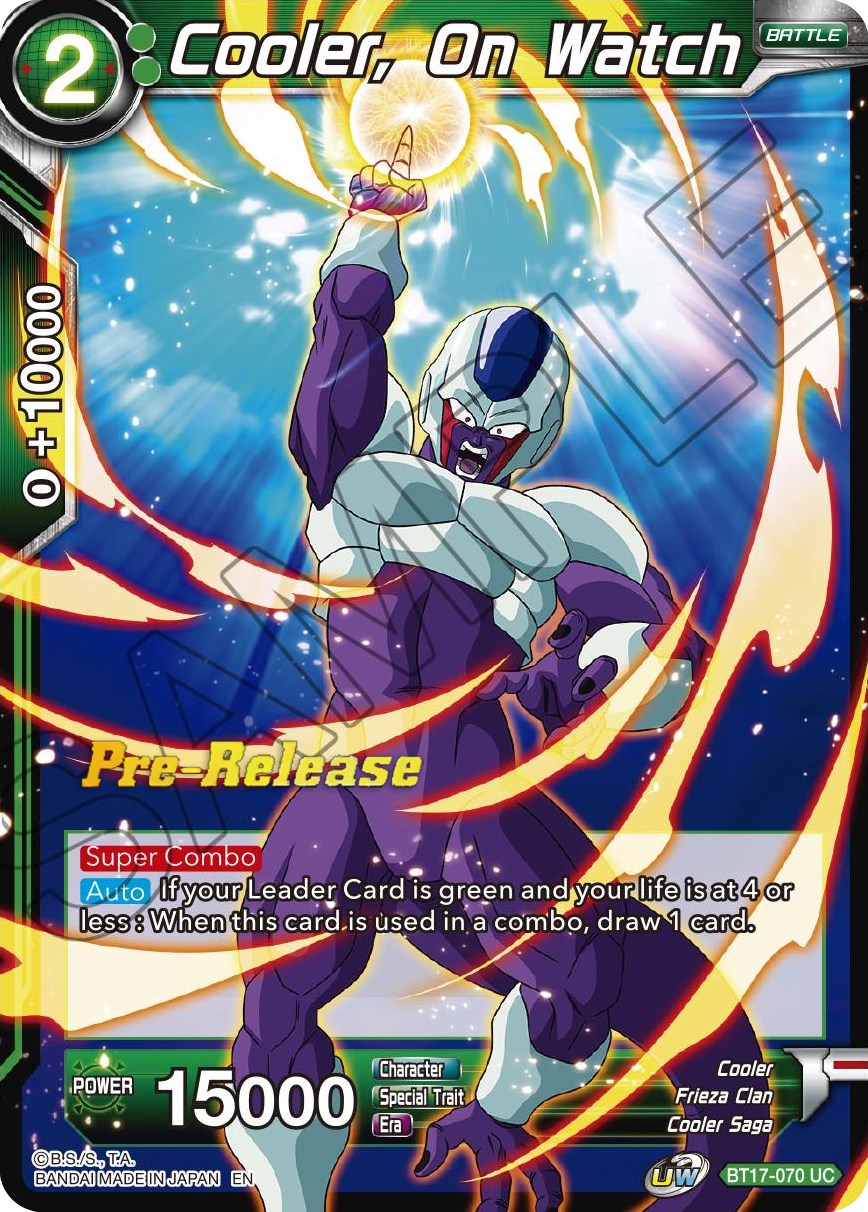 Cooler, On Watch (BT17-070) [Ultimate Squad Prerelease Promos] | Sanctuary Gaming