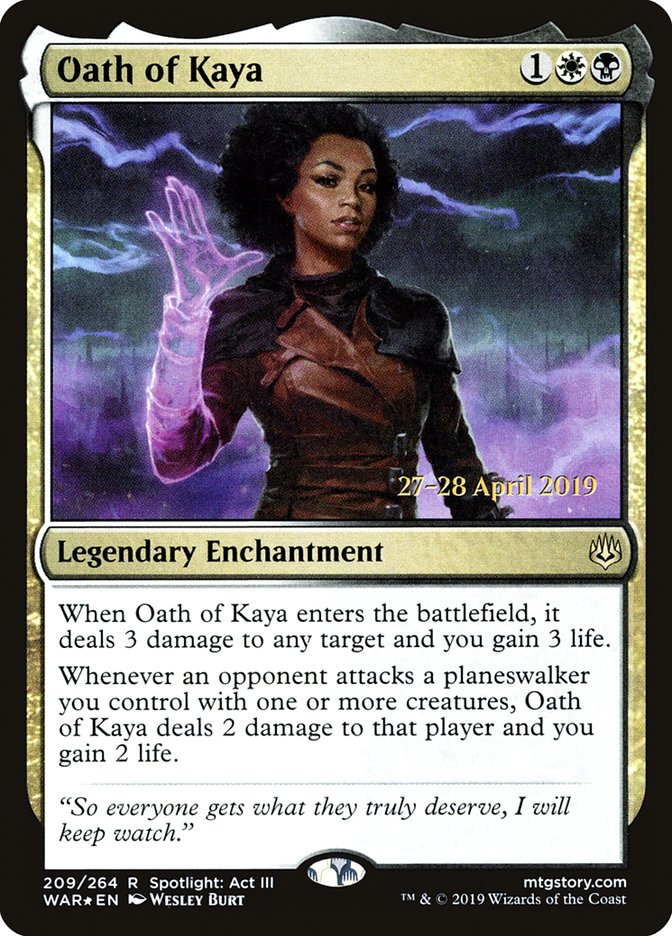 Oath of Kaya  [War of the Spark Prerelease Promos] | Sanctuary Gaming