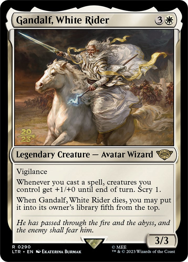 Gandalf, White Rider [The Lord of the Rings: Tales of Middle-Earth Prerelease Promos] | Sanctuary Gaming