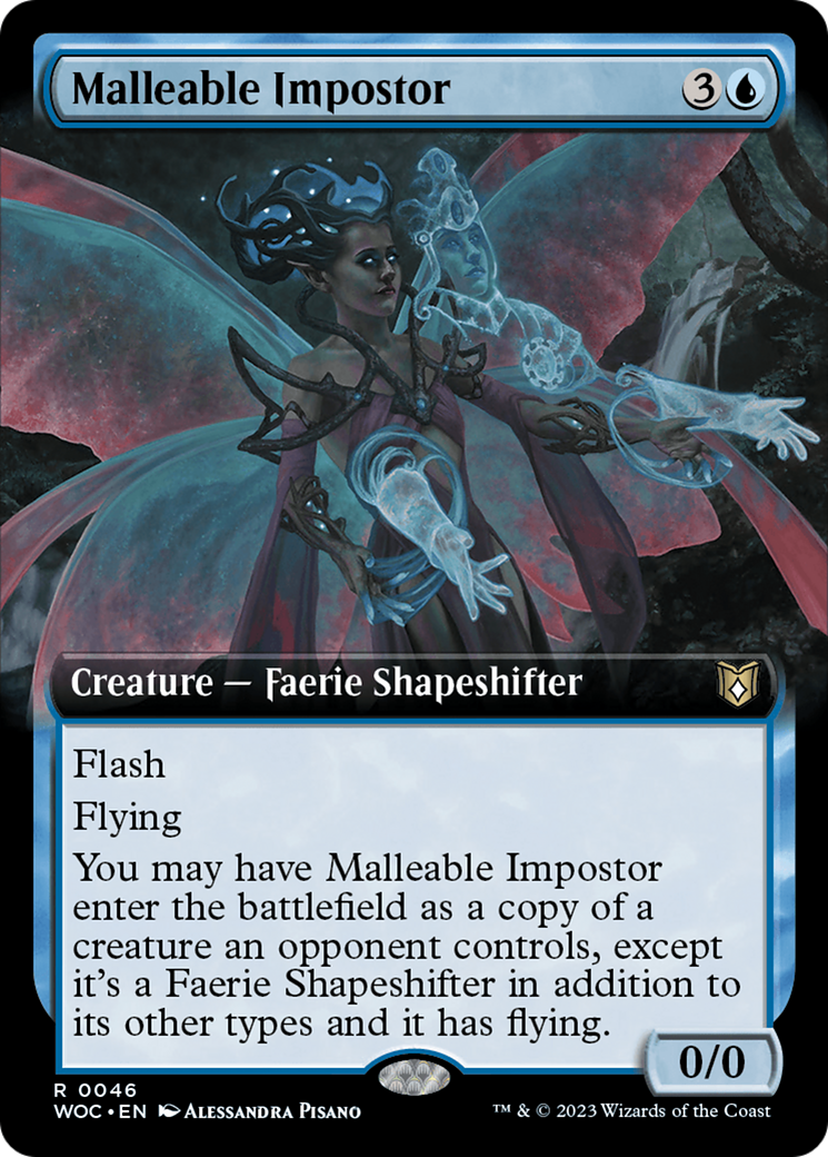 Malleable Impostor (Extended Art) [Wilds of Eldraine Commander] | Sanctuary Gaming