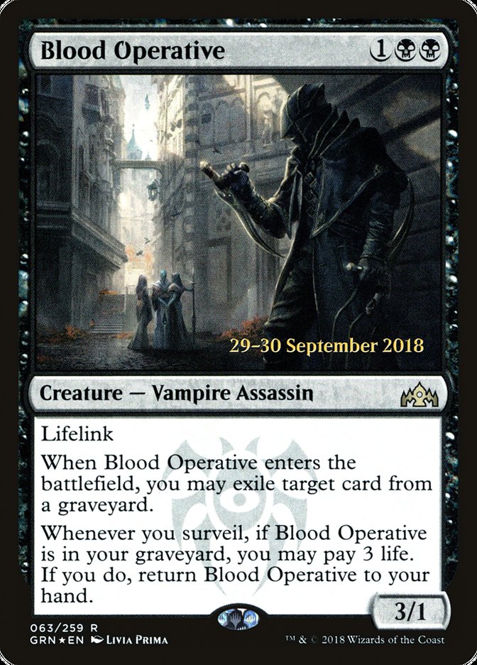 Blood Operative  [Guilds of Ravnica Prerelease Promos] | Sanctuary Gaming