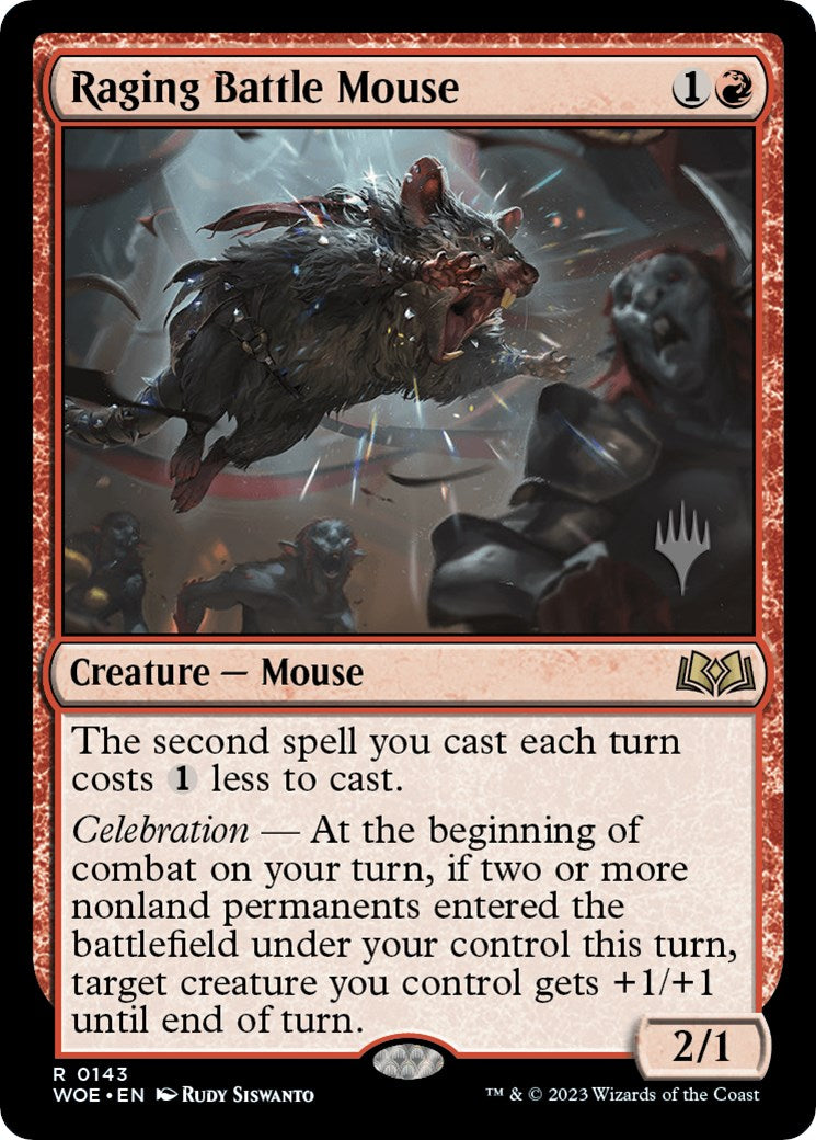Raging Battle Mouse (Promo Pack) [Wilds of Eldraine Promos] | Sanctuary Gaming