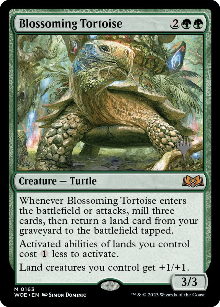 Blossoming Tortoise (Promo Pack) [Wilds of Eldraine Promos] | Sanctuary Gaming