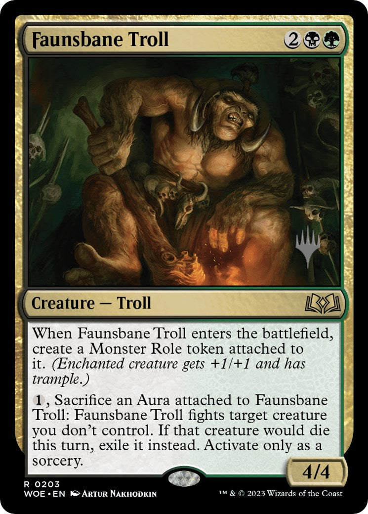 Faunsbane Troll (Promo Pack) [Wilds of Eldraine Promos] | Sanctuary Gaming