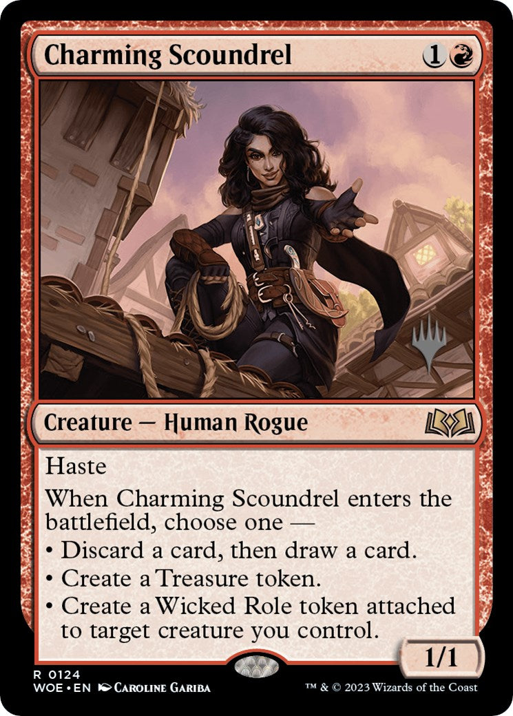 Charming Scoundrel (Promo Pack) [Wilds of Eldraine Promos] | Sanctuary Gaming