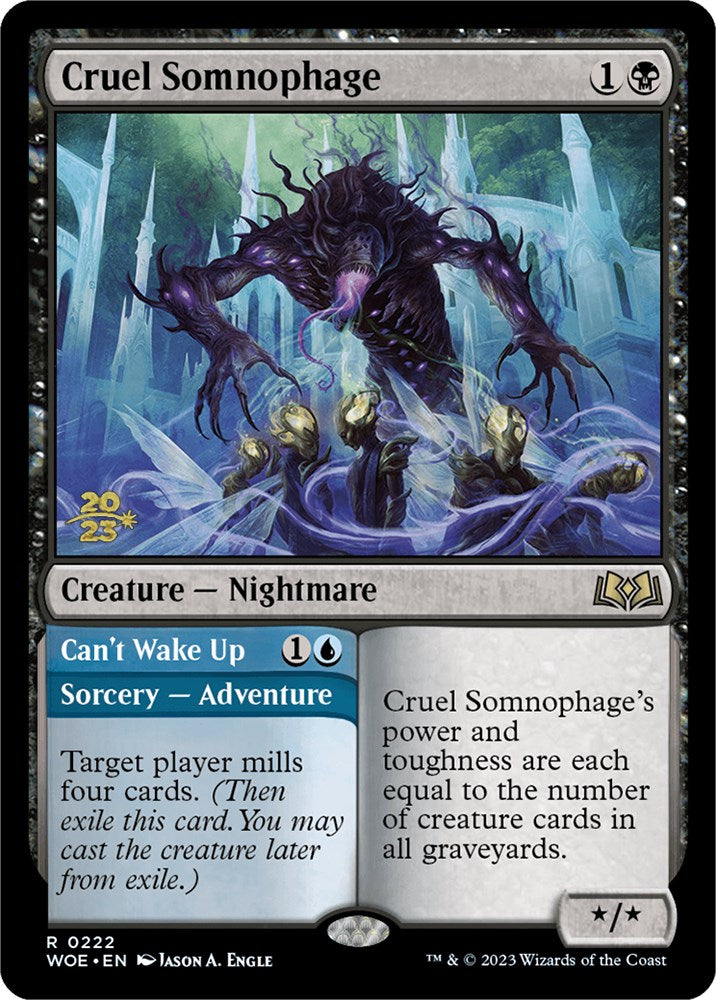 Cruel Somnophage // Can't Wake Up [Wilds of Eldraine Prerelease Promos] | Sanctuary Gaming