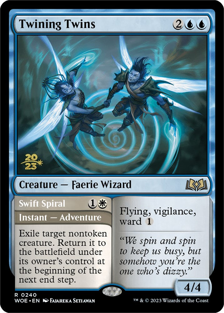 Twining Twins // Swift Spiral [Wilds of Eldraine Prerelease Promos] | Sanctuary Gaming