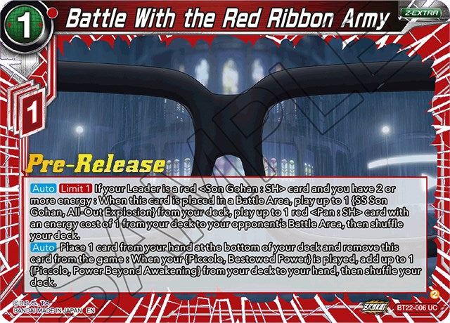 Battle With the Red Ribbon Army (BT22-006) [Critical Blow Prerelease Promos] | Sanctuary Gaming