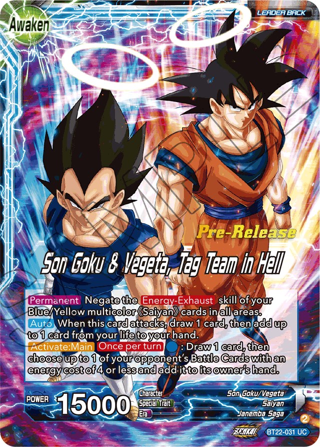 Son Goku // Son Goku & Vegeta, Tag Team in Hell (BT22-031) [Critical Blow Prerelease Promos] | Sanctuary Gaming